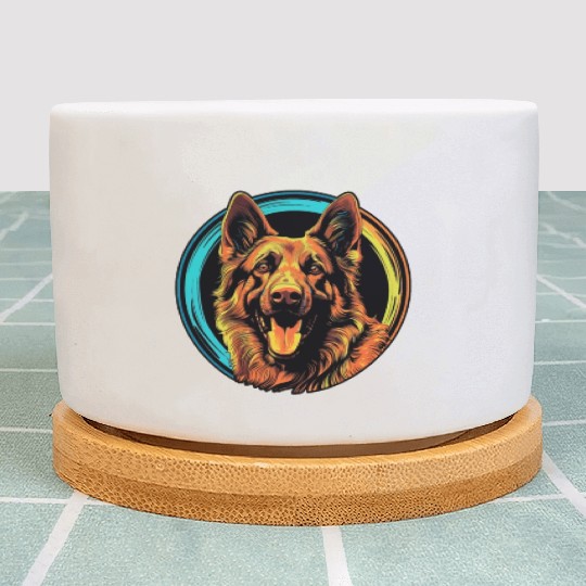 German Shepherd Funny Dog Halloween Costume Trick Plant Pots