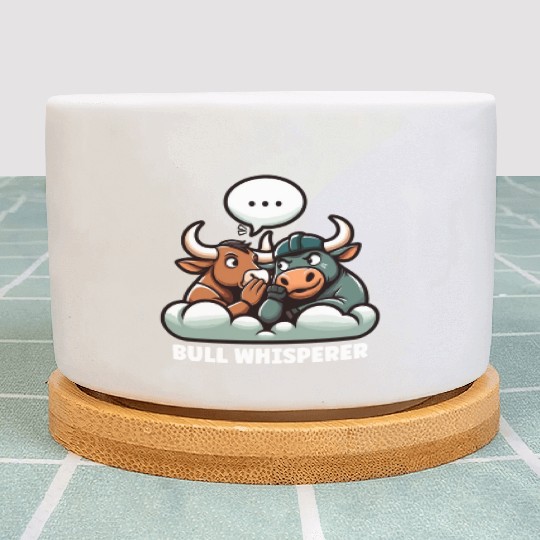 Rodeo Bull Riding Livestock Show Farmer Cattle Plant Pots