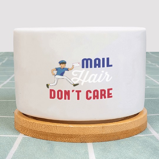Postal Worker Mail Hair Dont Care Plant Pots