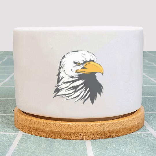 Bald Eagle Head Cartoon Plant Pots