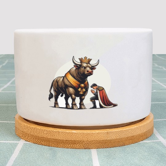 Rodeo Bull Riding Livestock Show Farmer Cattle Plant Pots