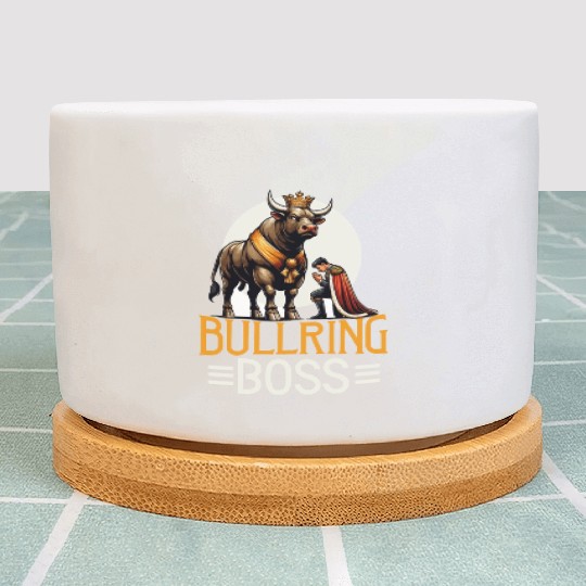 Rodeo Bull Riding Livestock Show Farmer Cattle Plant Pots