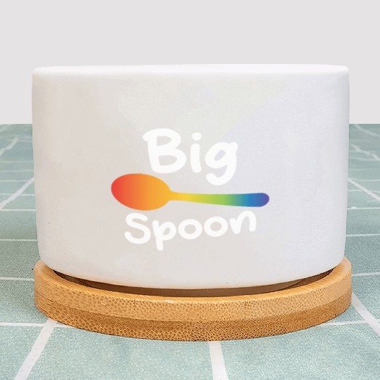 Big Spoon LGBT Pride Gay Lesbian Couple Matching Plant Pots