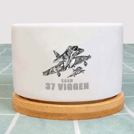 Saab 37 Viggen Swedish Multi Combat Aircraft Plant Pots