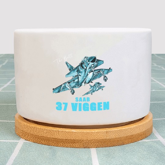 Saab 37 Viggen Swedish Multi Combat Aircraft Plant Pots