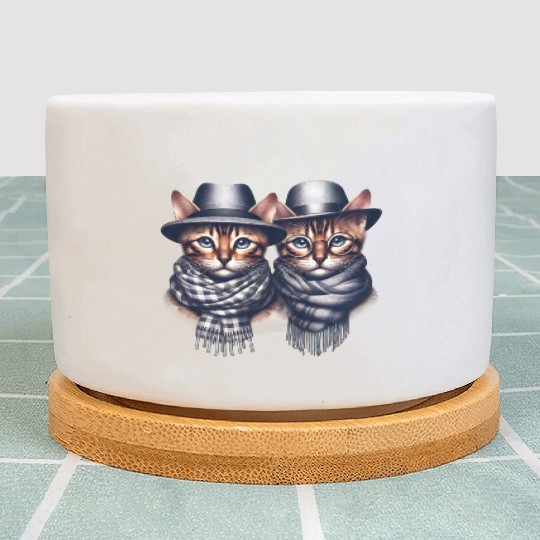 Bengal Kittens Cute Kitty Plant Pots