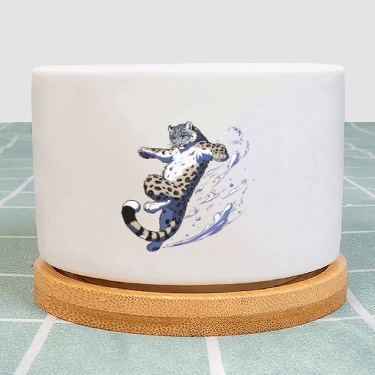 Snow Leopard Leopard White Leopard Plant Pots