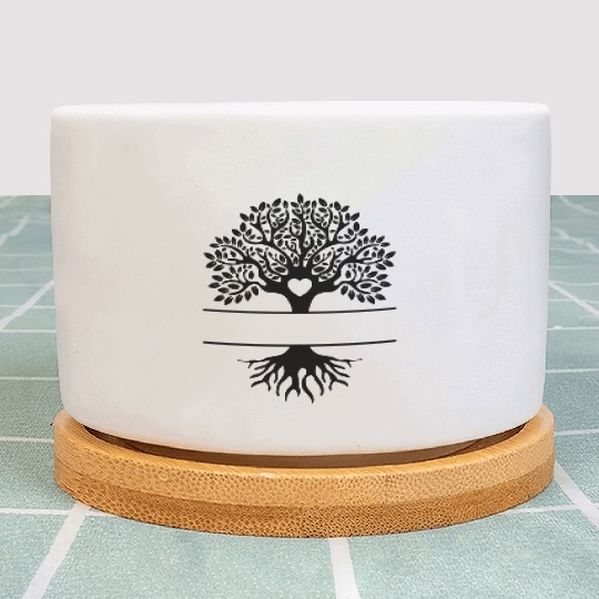 Family Reunion, Monogram, tree Plant Pots