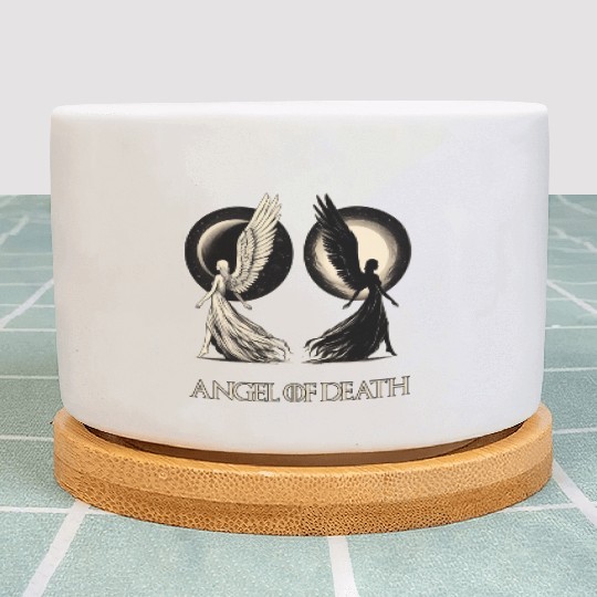 Angel of Death - Sun And Moon Mystical Artwork Plant Pots