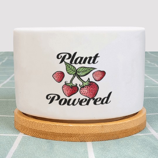 Plant Powered Strawberry Vegetarian Plant Pots