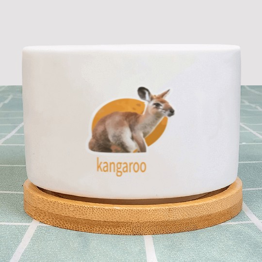 kangaroo animal design Plant Pots