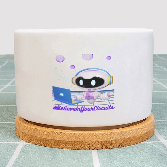 BelieveInYourCircuits AI Computer Robotic Art Plant Pots