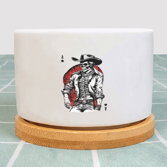 Weird Wild West: Aces High Skeleton Cowboy Plant Pots