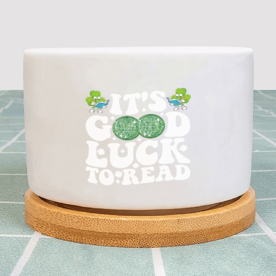 It's Good Luck To Read St Patricks Day Disco Ball Plant Pots