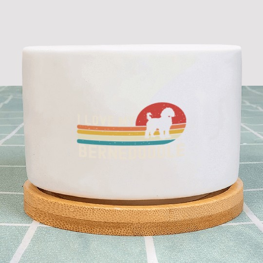 I Love My Bernedoodle Plant Pots