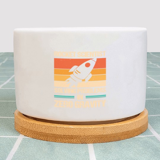 Rocket Scientist Retro Zero Gravity Vintage Plant Pots