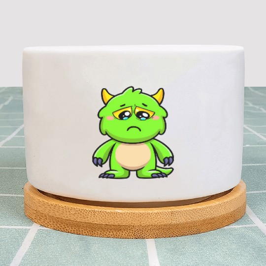 Baby Monster Green Crying Grumpy Plant Pots