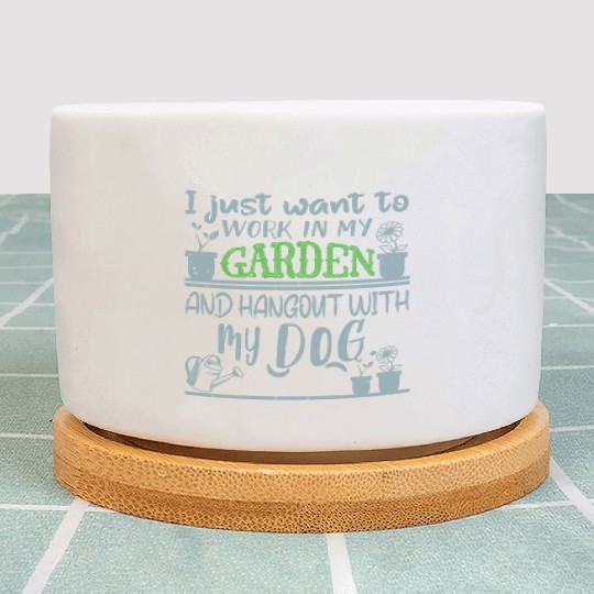 Gardening Plant Pots Dog Lover Gardener Garden Pet Plants