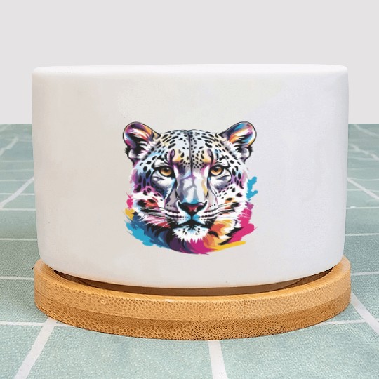 Snow leopard Plant Pots