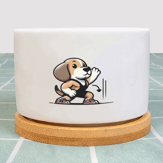 Beagle Buff: Hitting the Gym in Style Plant Pots