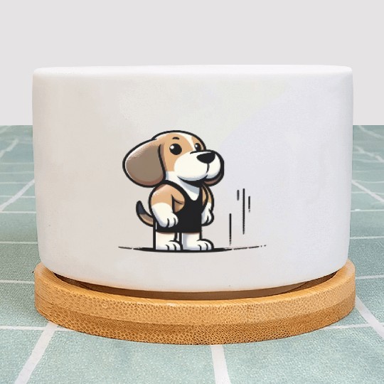 Beagle Buff: Hitting the Gym in Style Plant Pots