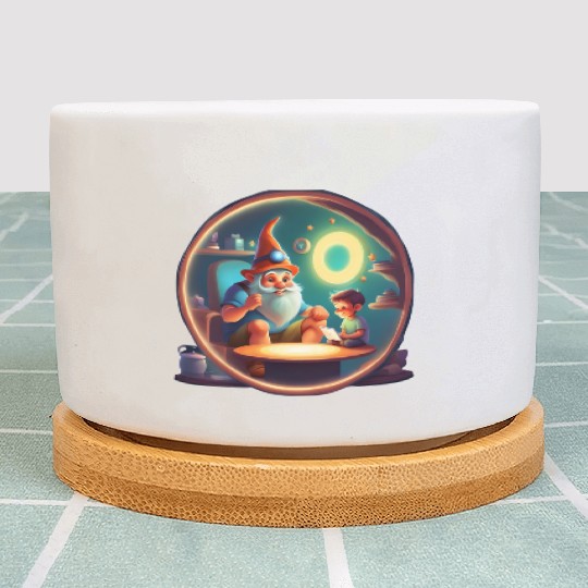 A Father's Day Gnome as a tech-savvy dad Plant Pots