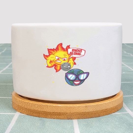 Total Solar Eclipse Move Along 4.08.24 Funny Kidsm Plant Pots