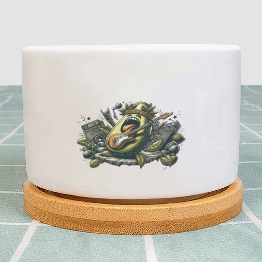 Hard Avocado Rock Plant Pots