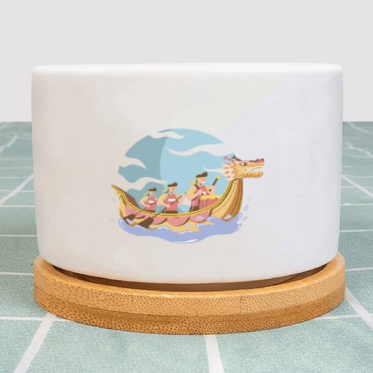 Chinese Dragon Boat Dragon Boat Racer Gift Plant Pots