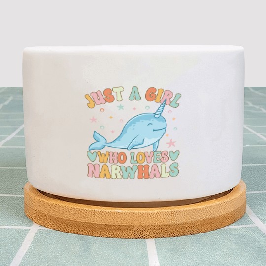 Narwhal Girl Narwhal Lover Plant Pots