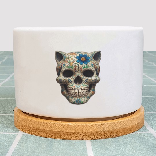 Talavera cat skull Plant Pots