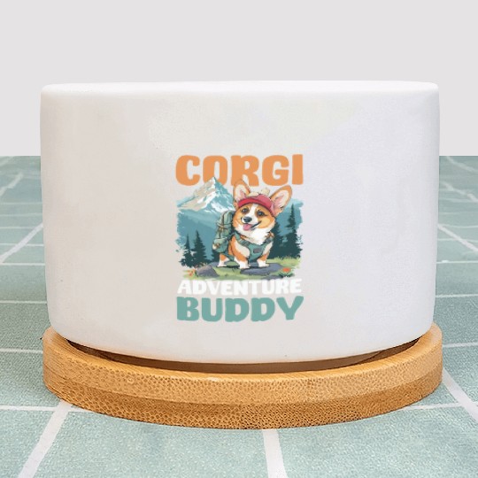 Corgi Mom Dad Corgi Adventure Buddy Plant Pots