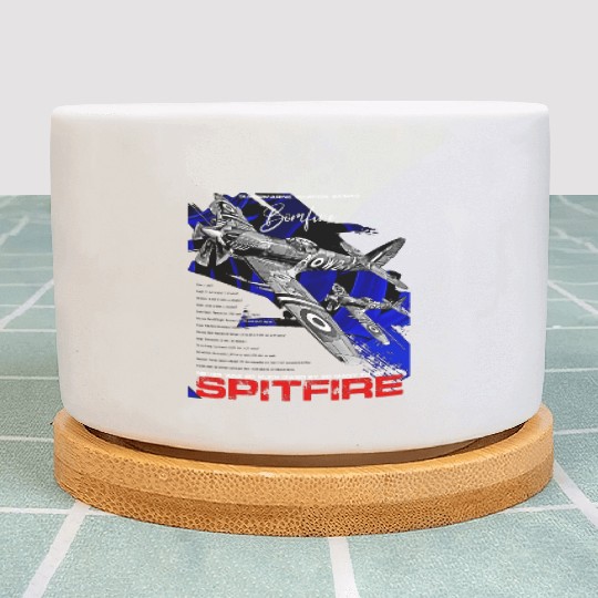 Spitfire Vintage English WW2 Fighter Aircraft Plant Pots