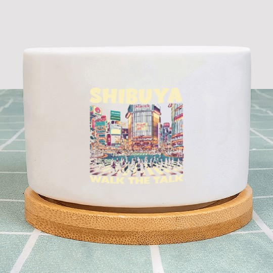 Shibuya Crossing Japan Travel Vacation Japanese Plant Pots