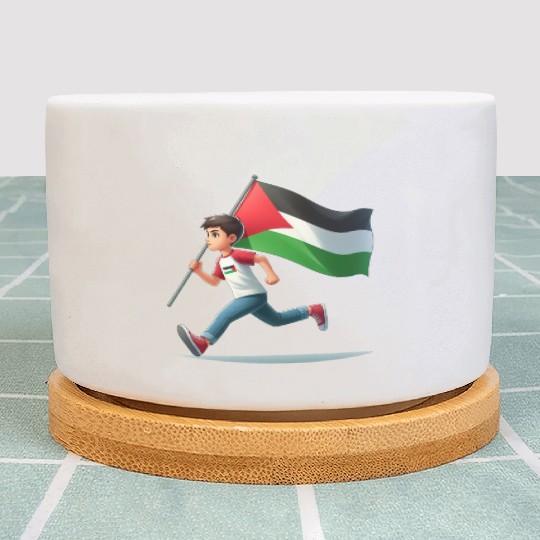 Free Palestine Plant Pots