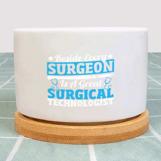 Medical Nurse EKG Scrub Surgical Technologist Plant Pots