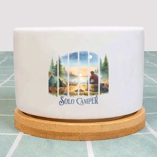 Camping Alone Solo Camper Plant Pots