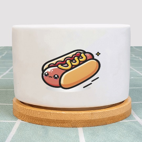 Cute Kawaii Hot dog Plant Pots