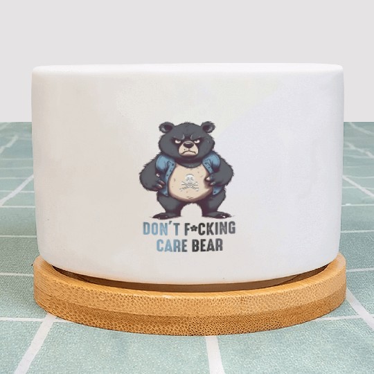 Don't F*cking Care Bear Plant Pots