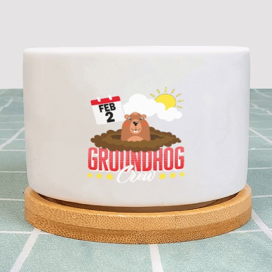 Groundhog Plant Pots, Groundhog Crew Predicting Spring