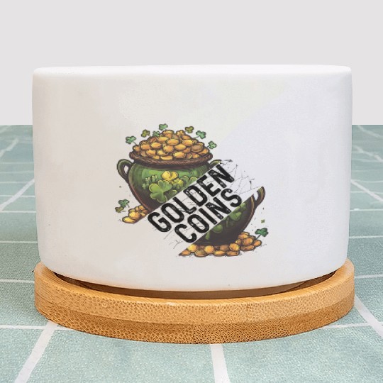 Golden coins, st patricks day Plant Pots