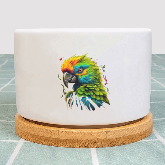 Macaw Parrot for a Bird Lover Animal Lover Plant Pots