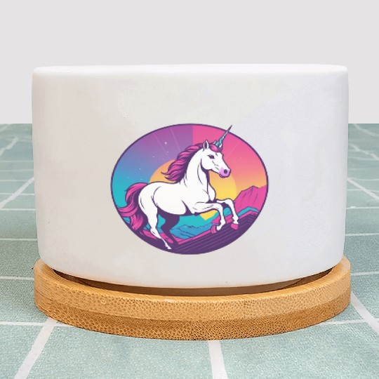 Synthwave Unicorn 1 Plant Pots