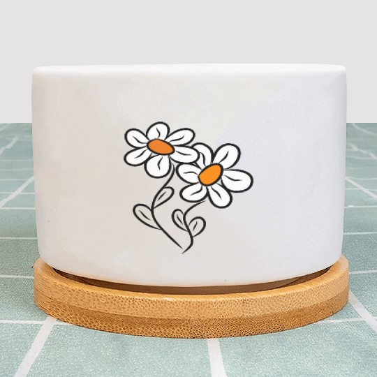 daisies in bloom daisy flower blossoms garden Plant Pots