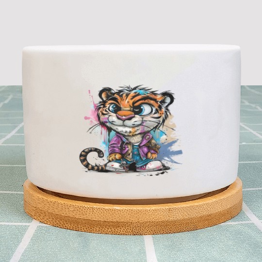 Tiger Trendsetter: Street Style Icon of the Urban Plant Pots