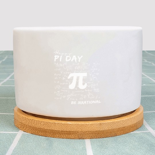 Funny Pi Day Be Irrational Spiral Pi Math 3.14 Plant Pots