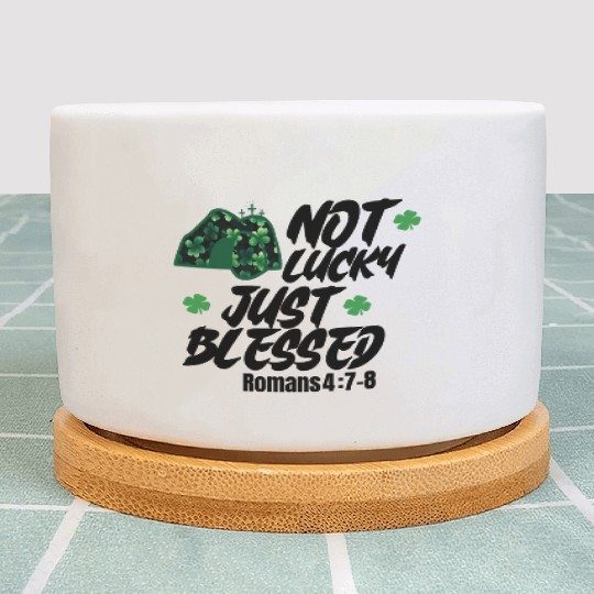 Blessed Beyond Luck: Romans 4:7-8 St. Patrick Plant Pots