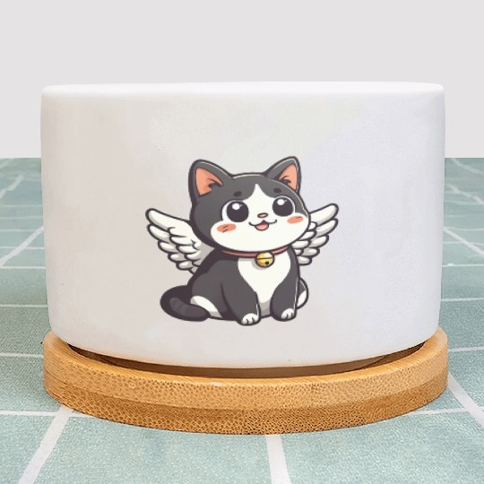 Kawaii Cat Angel Plant Pots