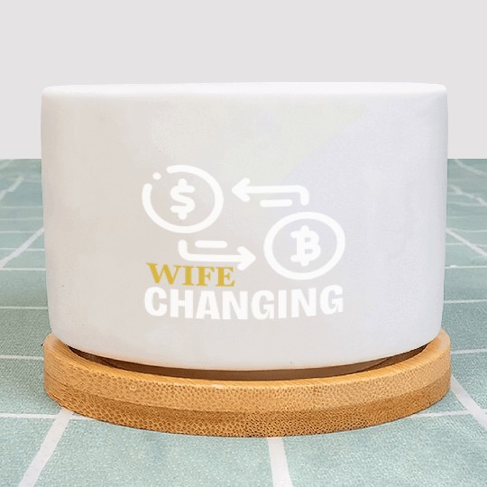 Black and Gold Wife Changing - Bitcoin Plant Pots