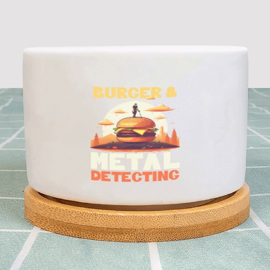 Metal Detecting Burger And Detecting Plant Pots